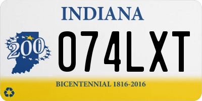 IN license plate 074LXT