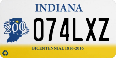 IN license plate 074LXZ