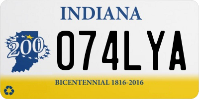 IN license plate 074LYA