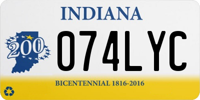 IN license plate 074LYC