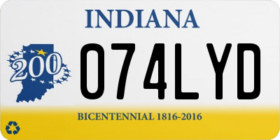 IN license plate 074LYD