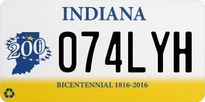 IN license plate 074LYH