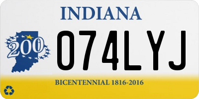 IN license plate 074LYJ