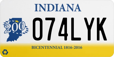 IN license plate 074LYK