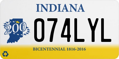 IN license plate 074LYL