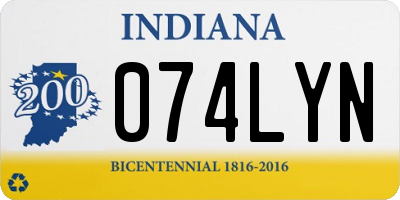 IN license plate 074LYN