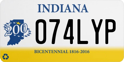 IN license plate 074LYP