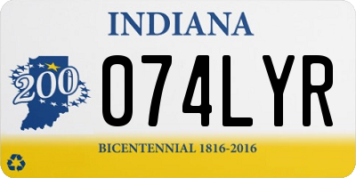 IN license plate 074LYR