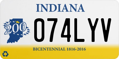 IN license plate 074LYV