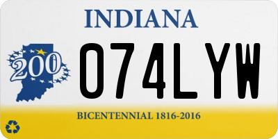 IN license plate 074LYW