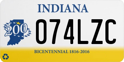 IN license plate 074LZC