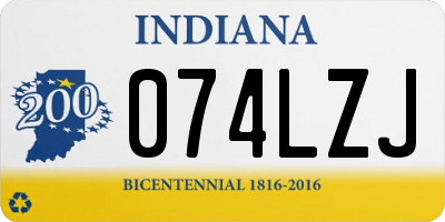 IN license plate 074LZJ