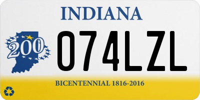 IN license plate 074LZL