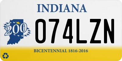 IN license plate 074LZN