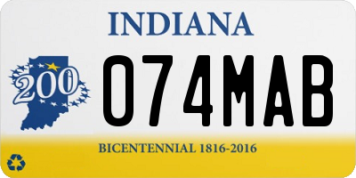 IN license plate 074MAB
