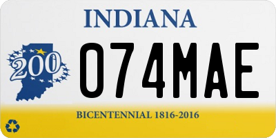 IN license plate 074MAE