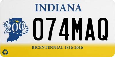 IN license plate 074MAQ