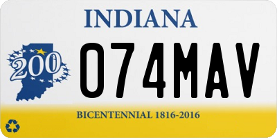 IN license plate 074MAV