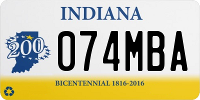 IN license plate 074MBA