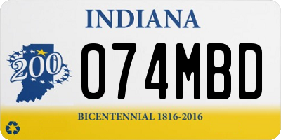 IN license plate 074MBD