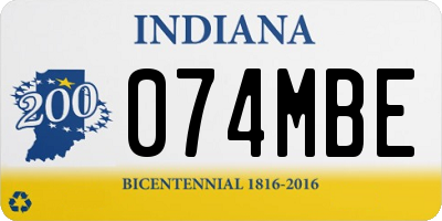 IN license plate 074MBE