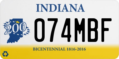IN license plate 074MBF