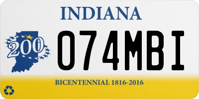 IN license plate 074MBI
