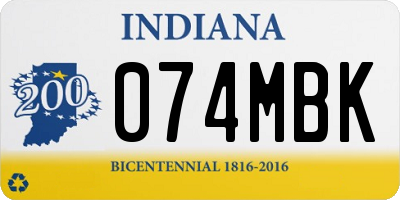 IN license plate 074MBK