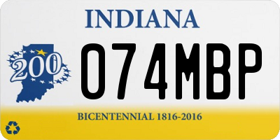 IN license plate 074MBP