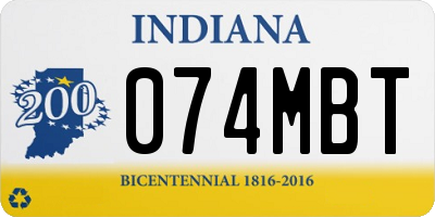 IN license plate 074MBT