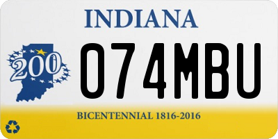IN license plate 074MBU