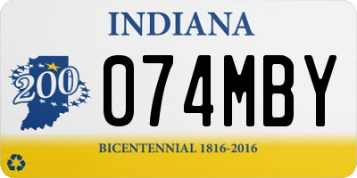 IN license plate 074MBY
