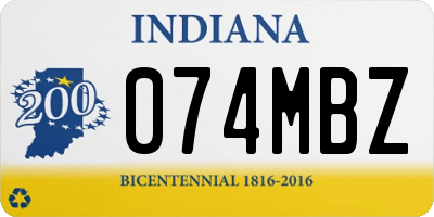 IN license plate 074MBZ