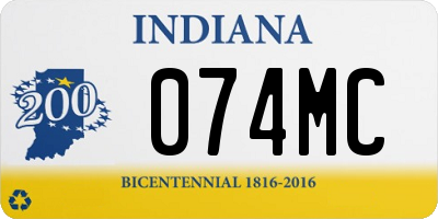 IN license plate 074MC