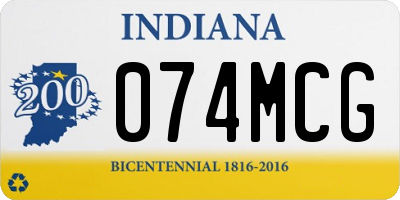 IN license plate 074MCG