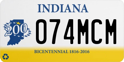 IN license plate 074MCM