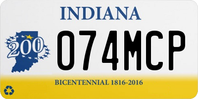 IN license plate 074MCP