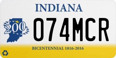 IN license plate 074MCR