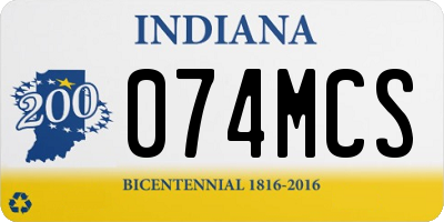 IN license plate 074MCS