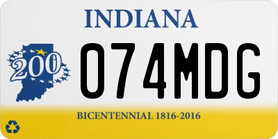 IN license plate 074MDG