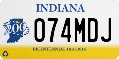 IN license plate 074MDJ
