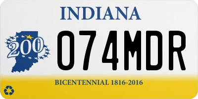 IN license plate 074MDR