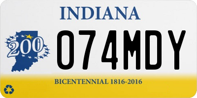 IN license plate 074MDY