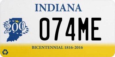 IN license plate 074ME