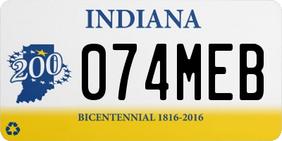 IN license plate 074MEB