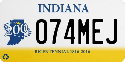 IN license plate 074MEJ