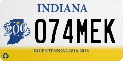 IN license plate 074MEK