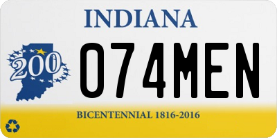 IN license plate 074MEN