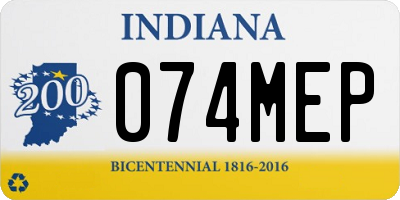 IN license plate 074MEP