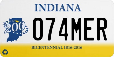 IN license plate 074MER